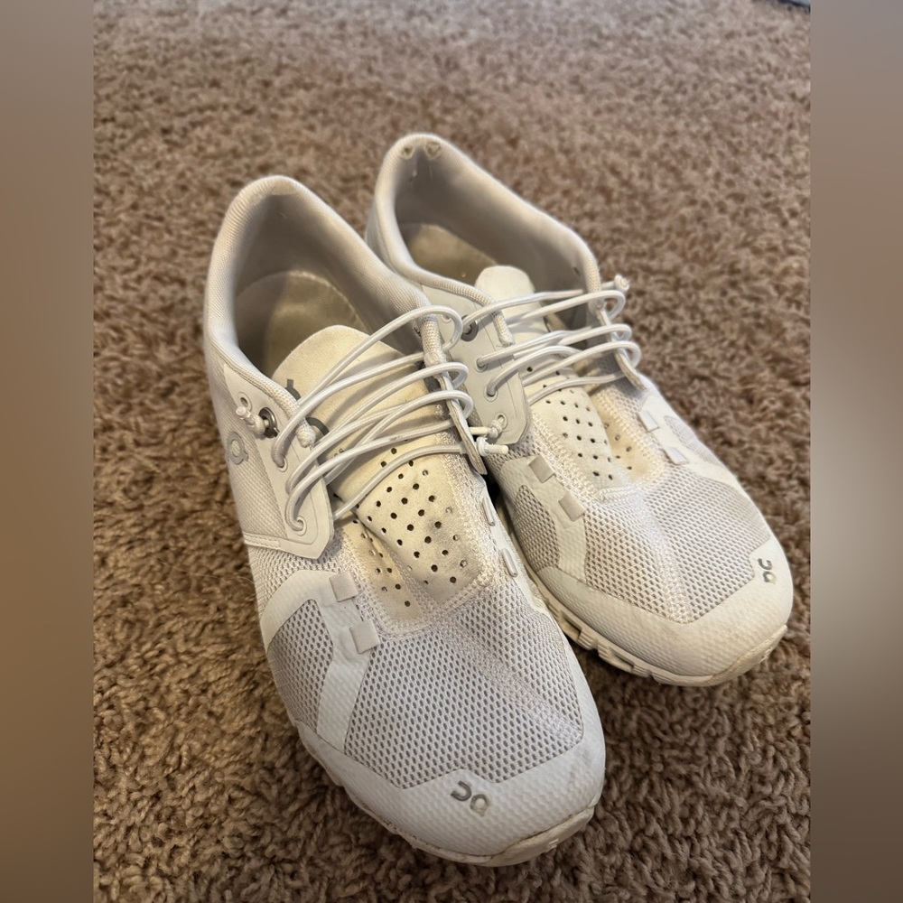 On Cloud Running White Athletic Shoes